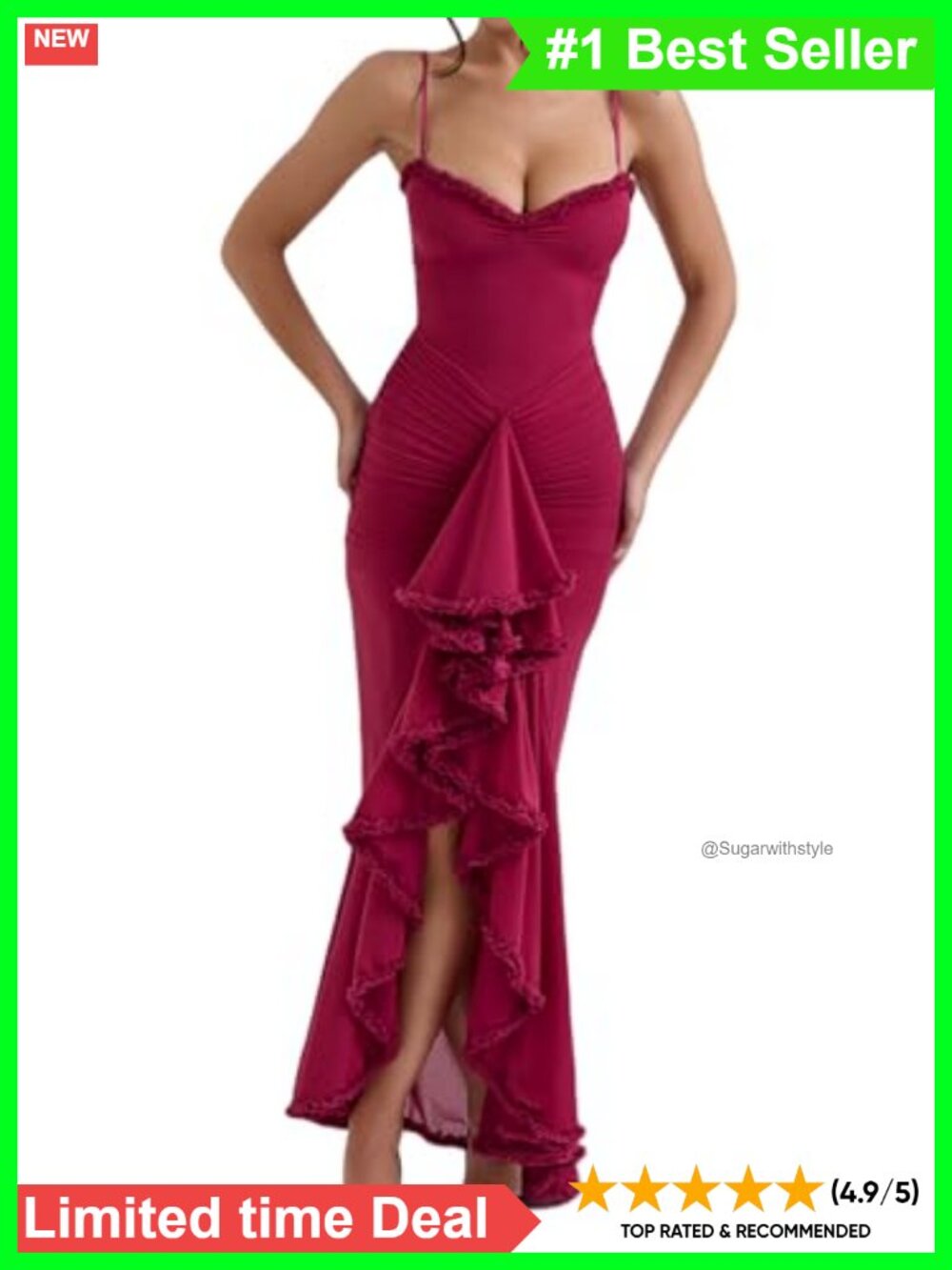Mesh Lace Bodycon Maxi Fishtail Formal Wedding Guest Dress
